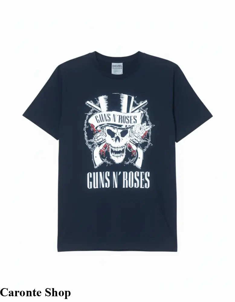 Camisa Azul Marino Estampada Guns N’ Roses