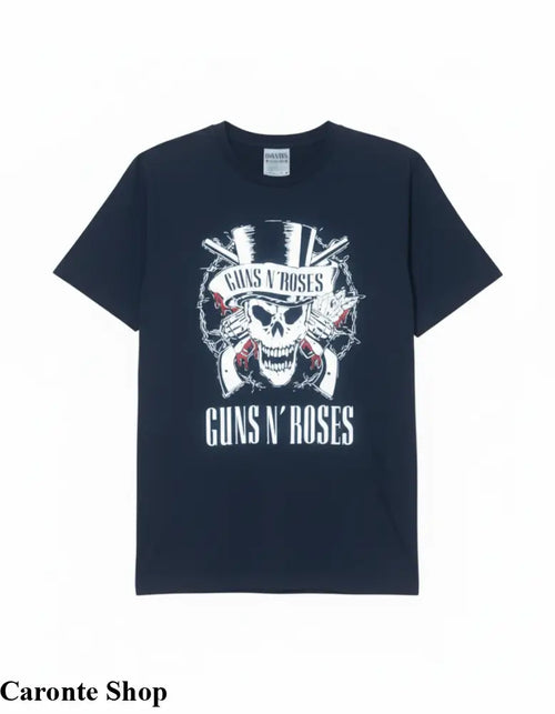 Camisa Azul Marino Estampada Guns N’ Roses