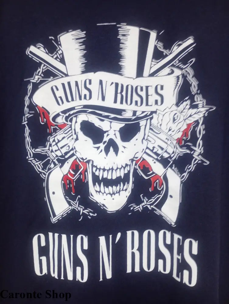 Camisa Azul Marino Estampada Guns N’ Roses