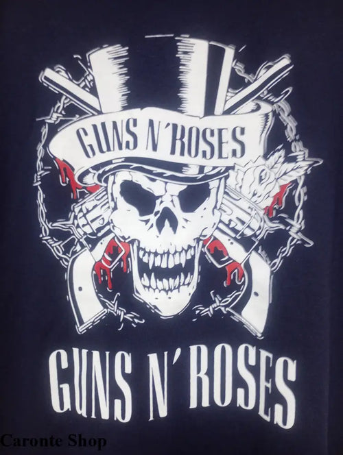 Camisa Azul Marino Estampada Guns N’ Roses