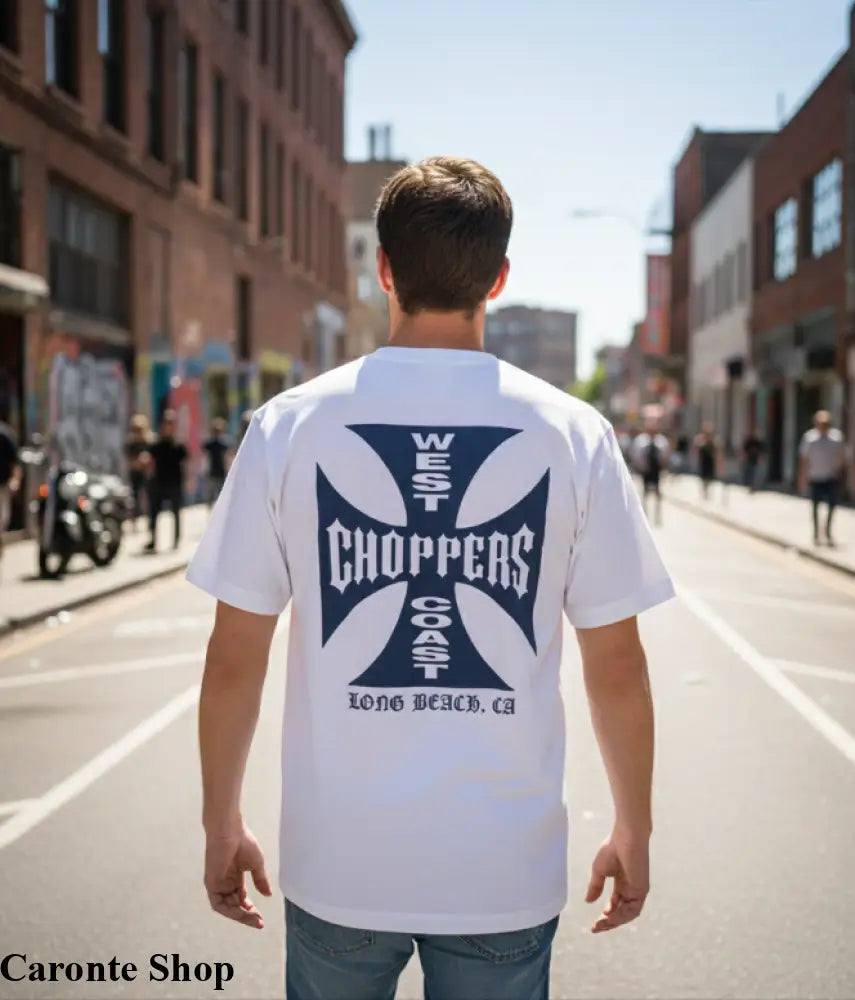 Camisa Blanca Estampada West Coast Choppers